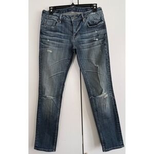 Vigoss "Tommy" Distressed Blue Denim Jeans 28 Waist | Y2K‎ Revival | Streetwear